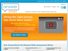 Tablet Screenshot of answersmart.com